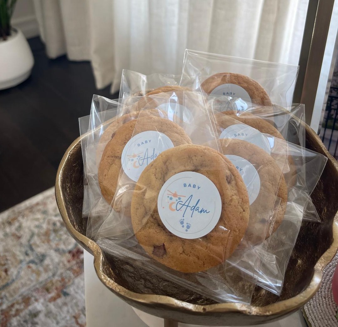 Baby Adam cookies in gold bowl